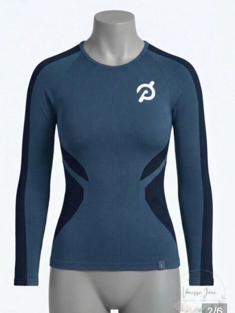 Peloton Women's Seamless Long Sleeve Swim Top — Slate Blue - Picture 1 of 4